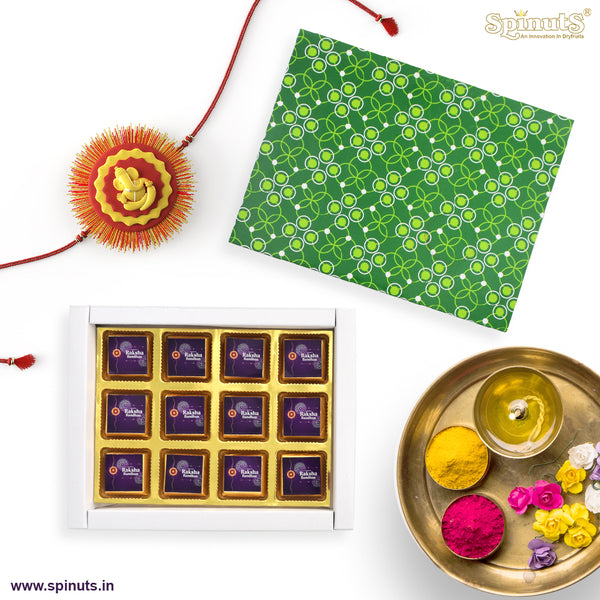 Raksha Bandhan Chocolate Box ( Green Design )