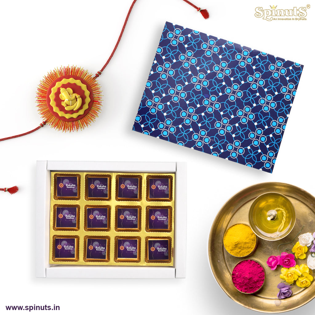 Raksha Bandhan Chocolate Box ( Blue Design )