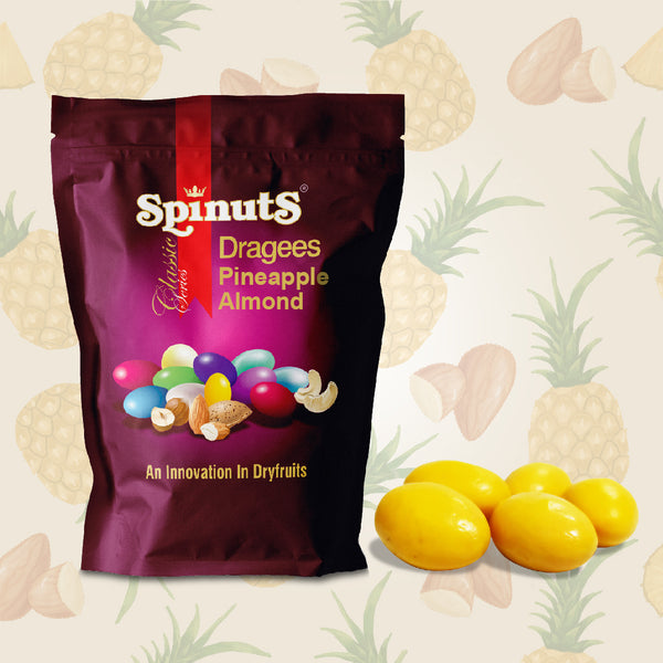 Spinuts Pineapple Almond Dragees - 250 g