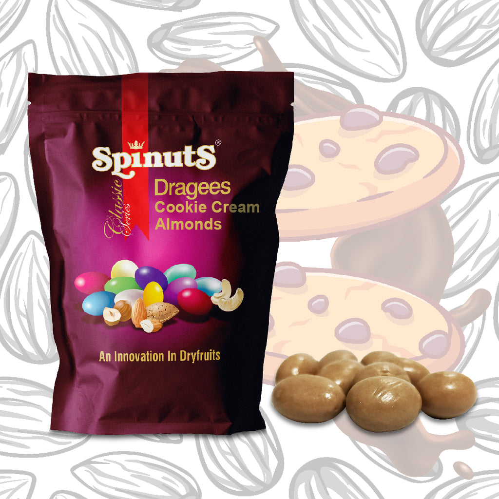 Spinuts Dragees Cookie Cream Almond - 250 g