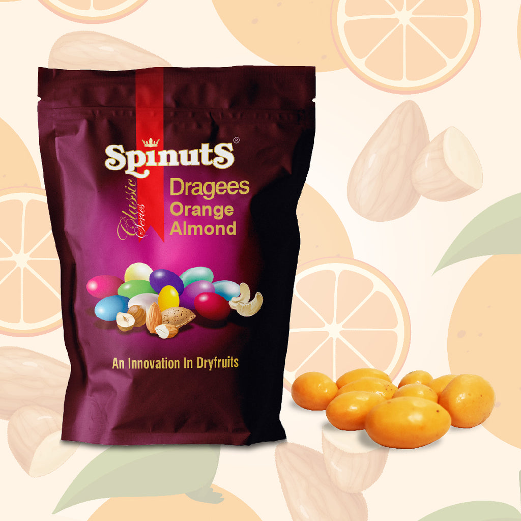 Spinuts Orange Almond Dragees - 250 g